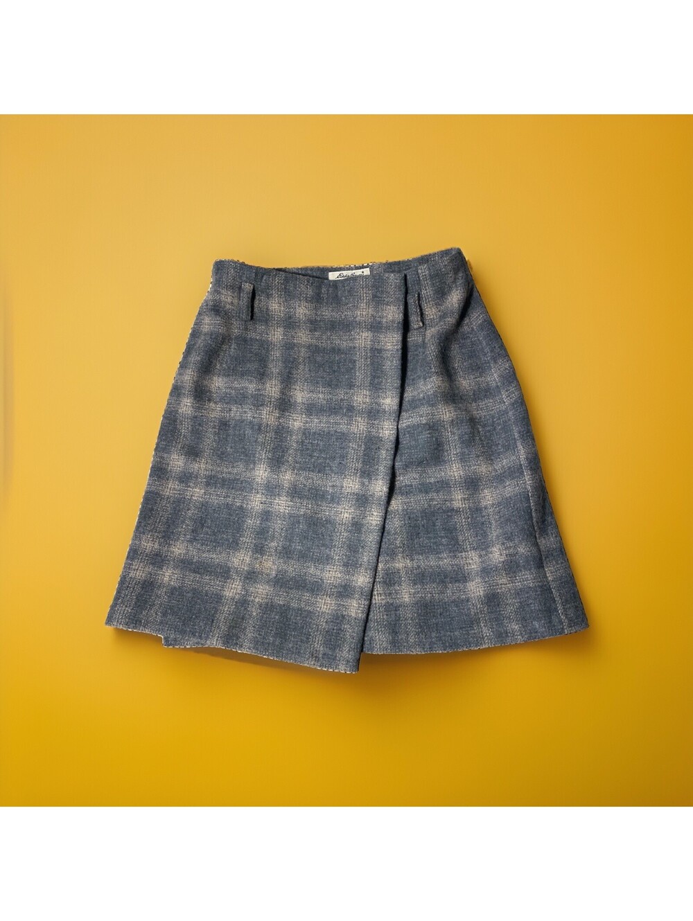 Eddie Bauer Wrap/Mini Skirt Wool Blend Plaid Size 10
